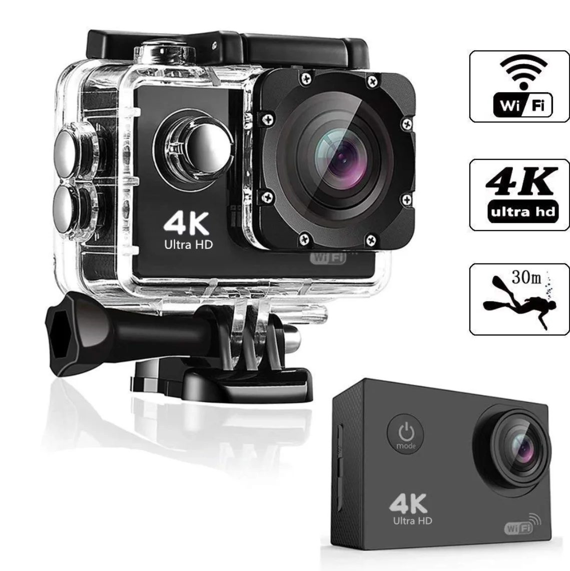 Top Selling Manufacturer Wifi Remote Control Underwater Sports 4K Cycling Action Camera