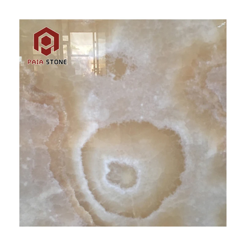 Light Yellow Stone Tile Devorative Sheet Marble Wall Panel Onyx