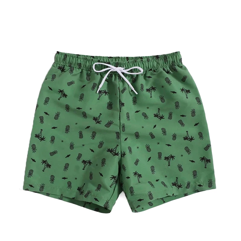 High Quality Short Swim Trunk Boardshorts Green Fruit Print Surfing Shorts Beachwear Swim Shorts Kids Children's Swimming Trunks supplier