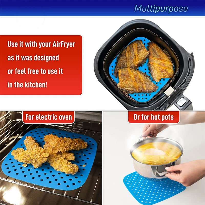 80g  Hot Selling Air Fryer Silicone Pot Reusable Air Fryer