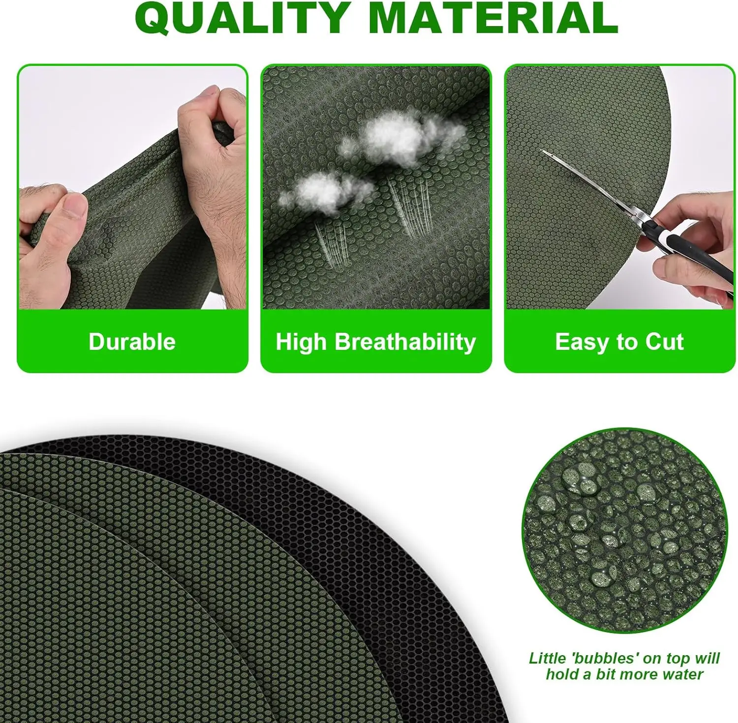 Durable Breathable Plant Weed Mat Non Woven Fabric Landscape Fabric Square With Circle Hole Punched for Tree Planting Weed Mat