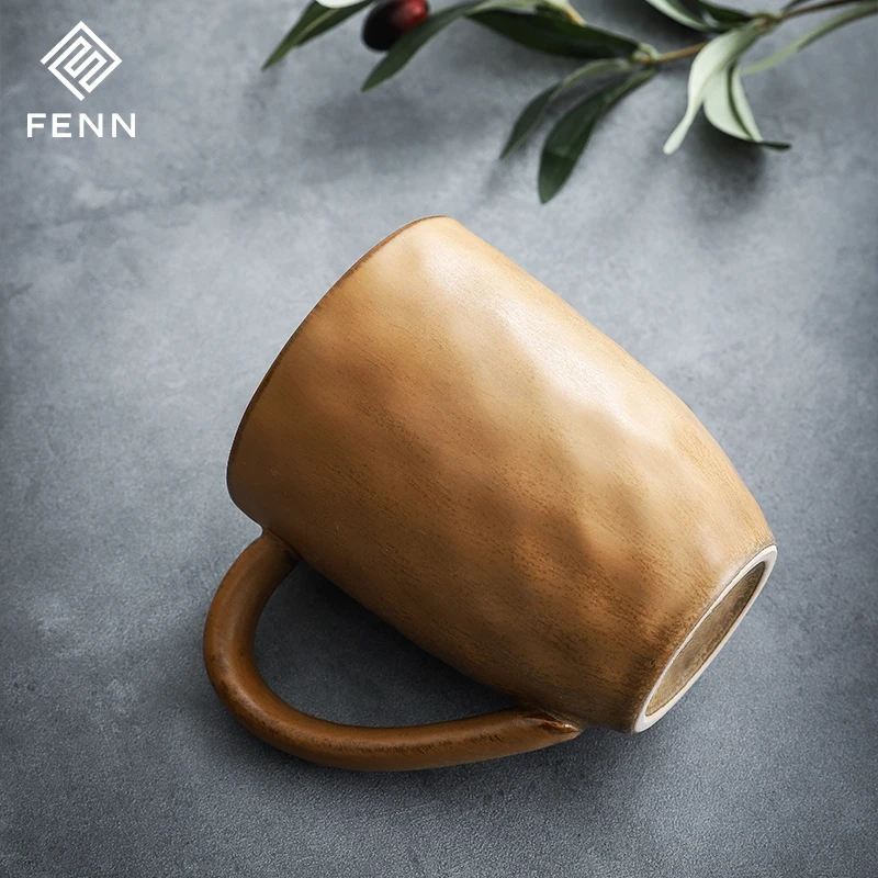 product fenn household nordic matte reactive color glazed ceramic coffee tea cup porcelain mug retro pottery gift mug-57