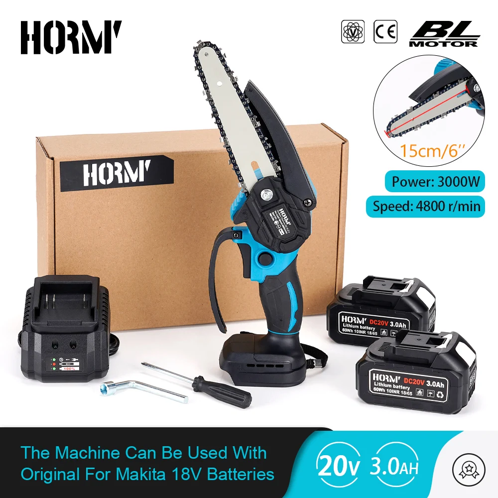 21v Lithium Battery Powered Cordless Chainsaw Portable Electric Hand ...