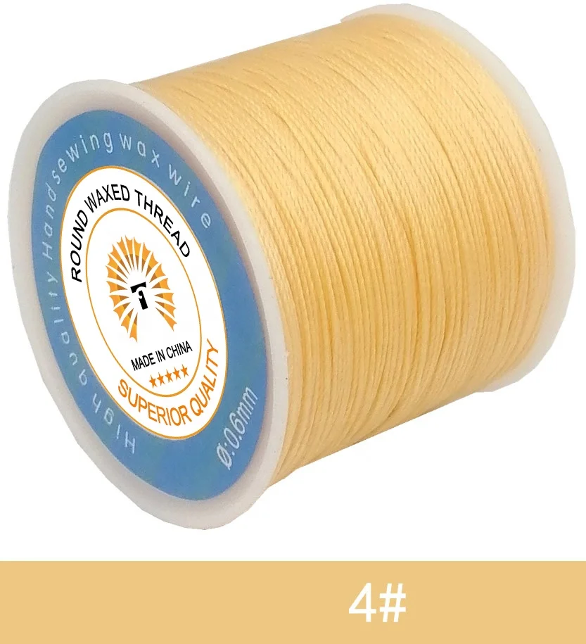 0.6mm Round Waxed Linen Thread - 70m Waterproof & Durable