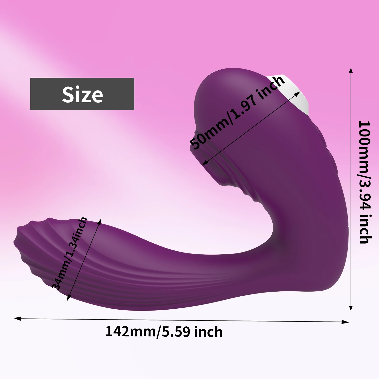 Vibromasseur Suceur Pour Téton Et Clitoris - Silicone Violet 10 Modes - Neuf Générique