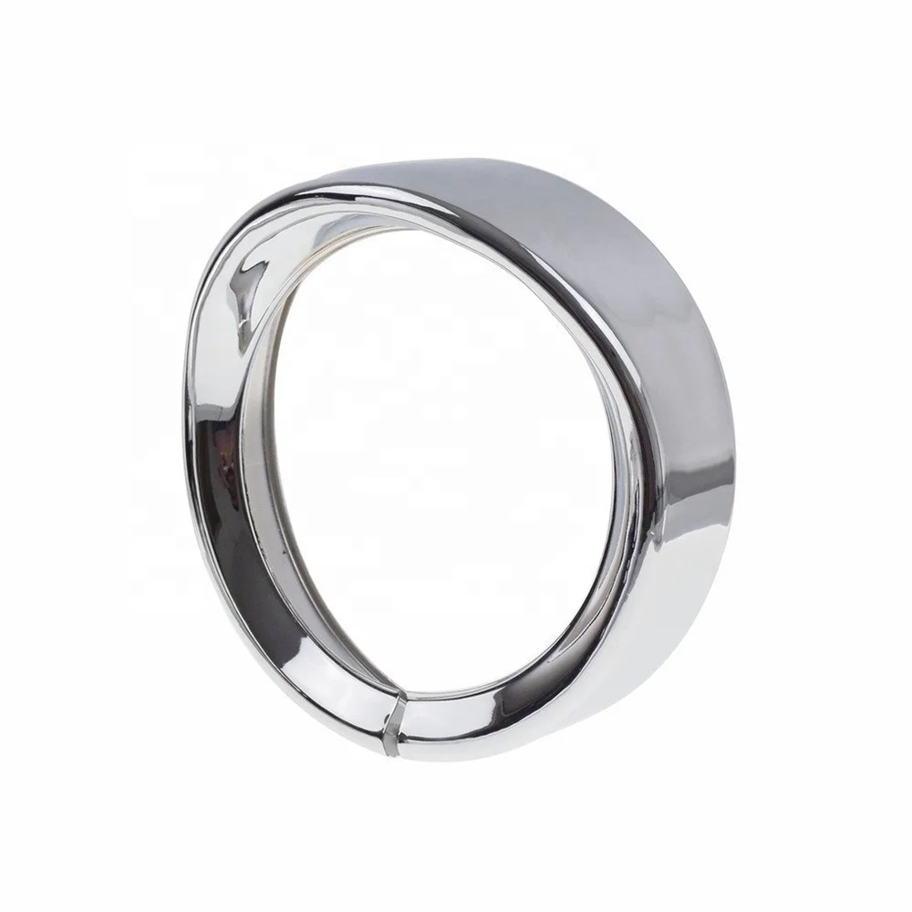 TIYPEOR 7 Inch Headlight Tirm Ring Chrome Black for Harley Touring Road King Electra Glide Headlight Mounting Trim Ring