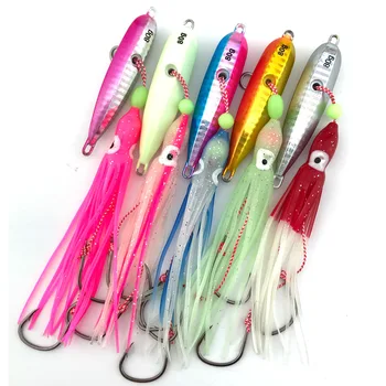 Cheery 40g-200g Saltwater Fishing Lure Artificial Bait Metal Head Skirts Octopus Slow Jig Inchiku Squid Lures for River Fishing – Metal Jig – view 3