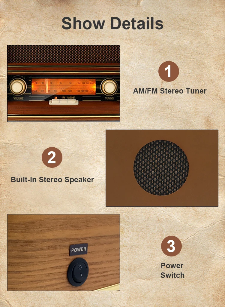 Classic Antique Real Wood Home Fm/am Radio - Buy Vintage Real Wood ...