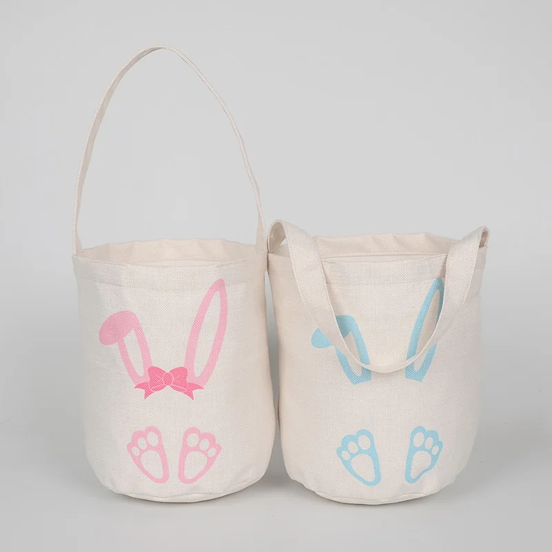 Оптовая продажа, новинка 2022 года, Подарочный мешок Sedex для джутового кролика, темно-синяя Пасхальная корзина для яиц