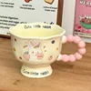 [Single Cup] Pearl-handled Stem Glass - Strawberry Rabbit