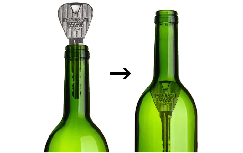 
Новый волшебный трюк, игрушка, складной ключ через бутылку или кольцо, реквизит для фокусов, Волшебная шутка, игрушка, легко играть 