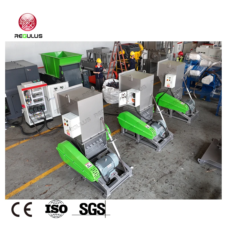 PET PP HDPE Bottles Bag Raffia LDPE Film Rubber Reusing Crushing Equipment Grinding Machine Granulator Plastic Recycling Crusher