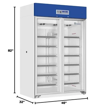 Midea CE Certificate Hospital Large Capacity E 2~8c Double Glass Door Pharmacy Refrigerator Medical Refrigerator