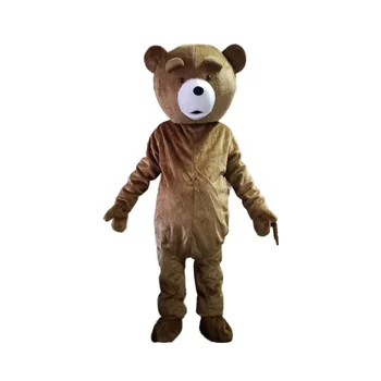 MOQ 1 pcs Brown Teddy Bear Costume Mascot for Halloween Easter Parties Carnivals Valentine's Day Anime Style