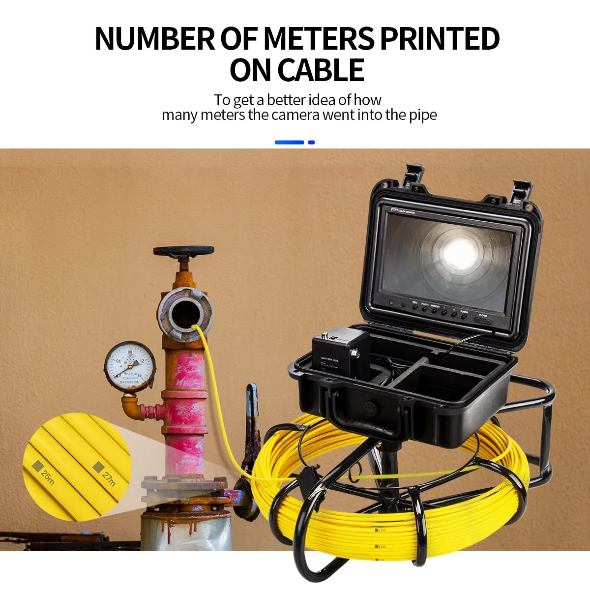 Sewer Camera 512Hz Locator 9Inch 1080P HD Screen with 16GB DVR Video Recording,Pipe inspection Camera 12 Adjustable LEDs for Sewer Line  factory
