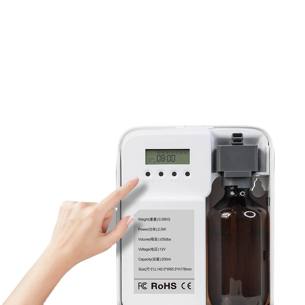 Crearoma Small Wall Mounted Fragrance Diffuser Machine Advanced Atomizer Head Elegant Outlooking Home Essential Oil Diffuser