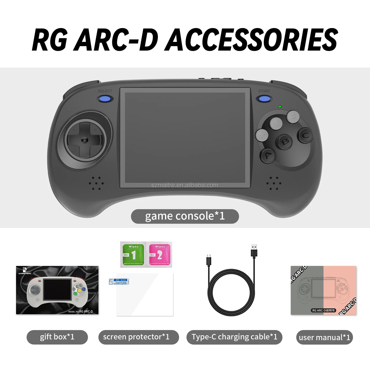 RG ARC-D Anbernic Handheld Game Console - 64bit 4inch HD Screen