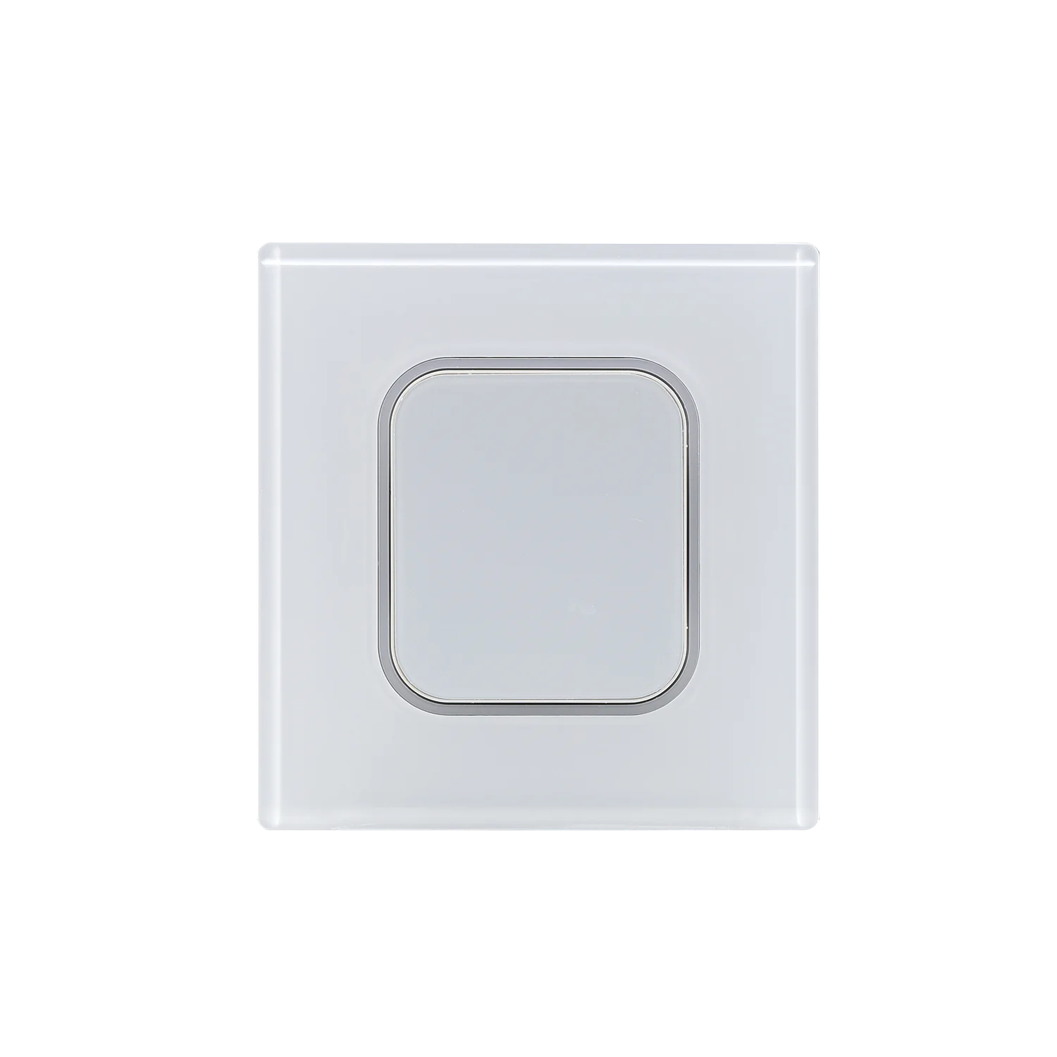 Modern Design LED Indicator Light Switch Tempered Glass Wall Plate Stylish 1Gang 1Way Wall Switch