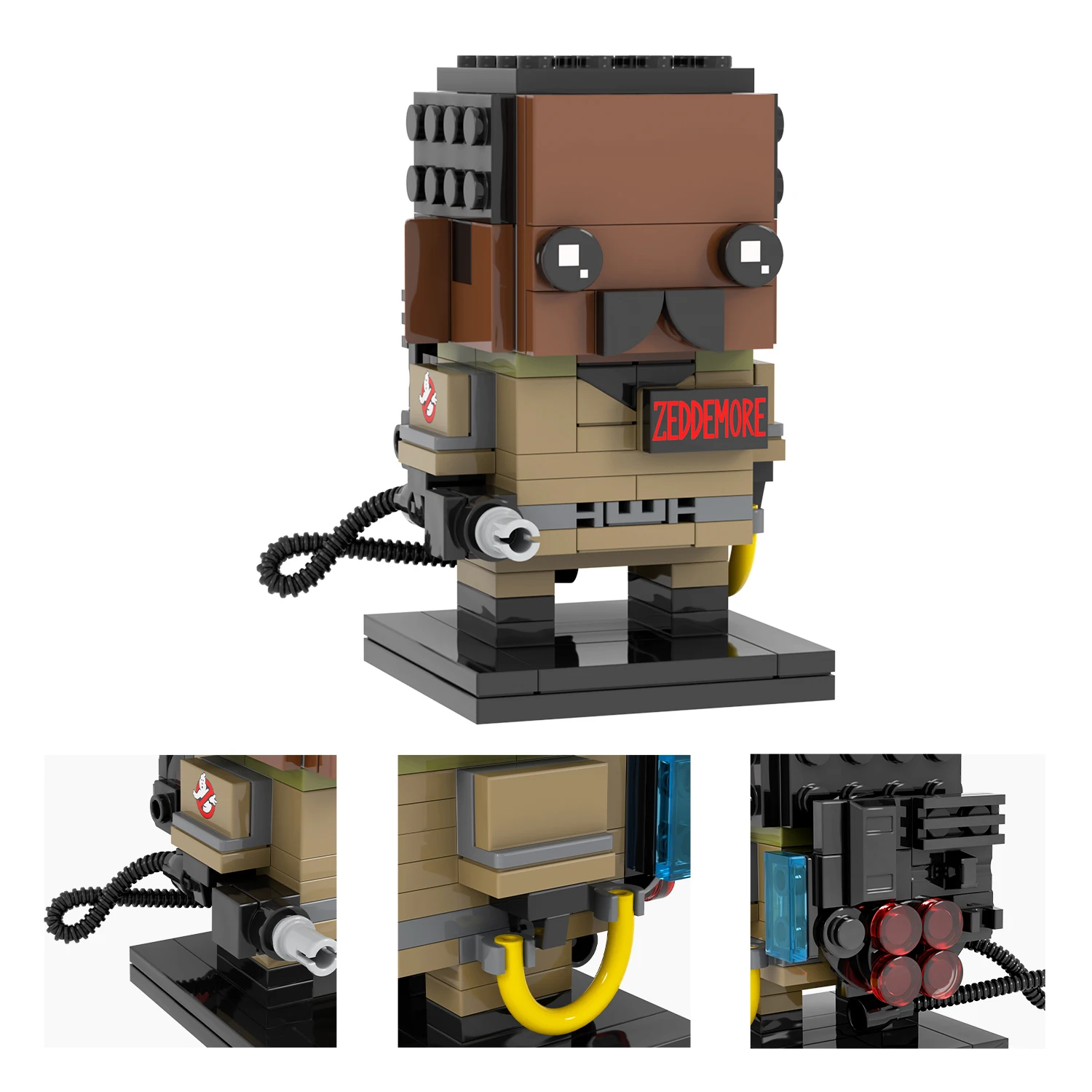 MOC7323-7326 Square Head Bricks Peter Venkman Egon Spengler