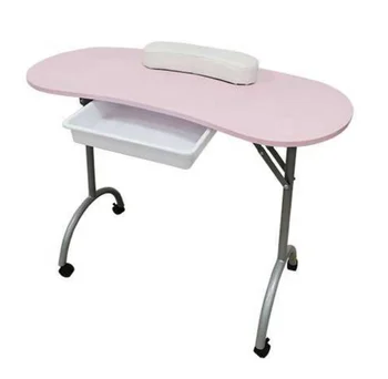 Cheap Price Nail Desk Table Portable Style Fold Portable Nail Table for Salon Furniture