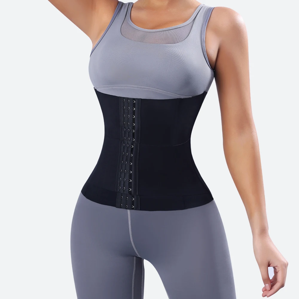 Wholesale Sweat Girdle Women Body Wrap Cincher Corset Trimmer Double Belt Girdle Waist Trainer Shaper Tummy Control Shaperwear manufacture