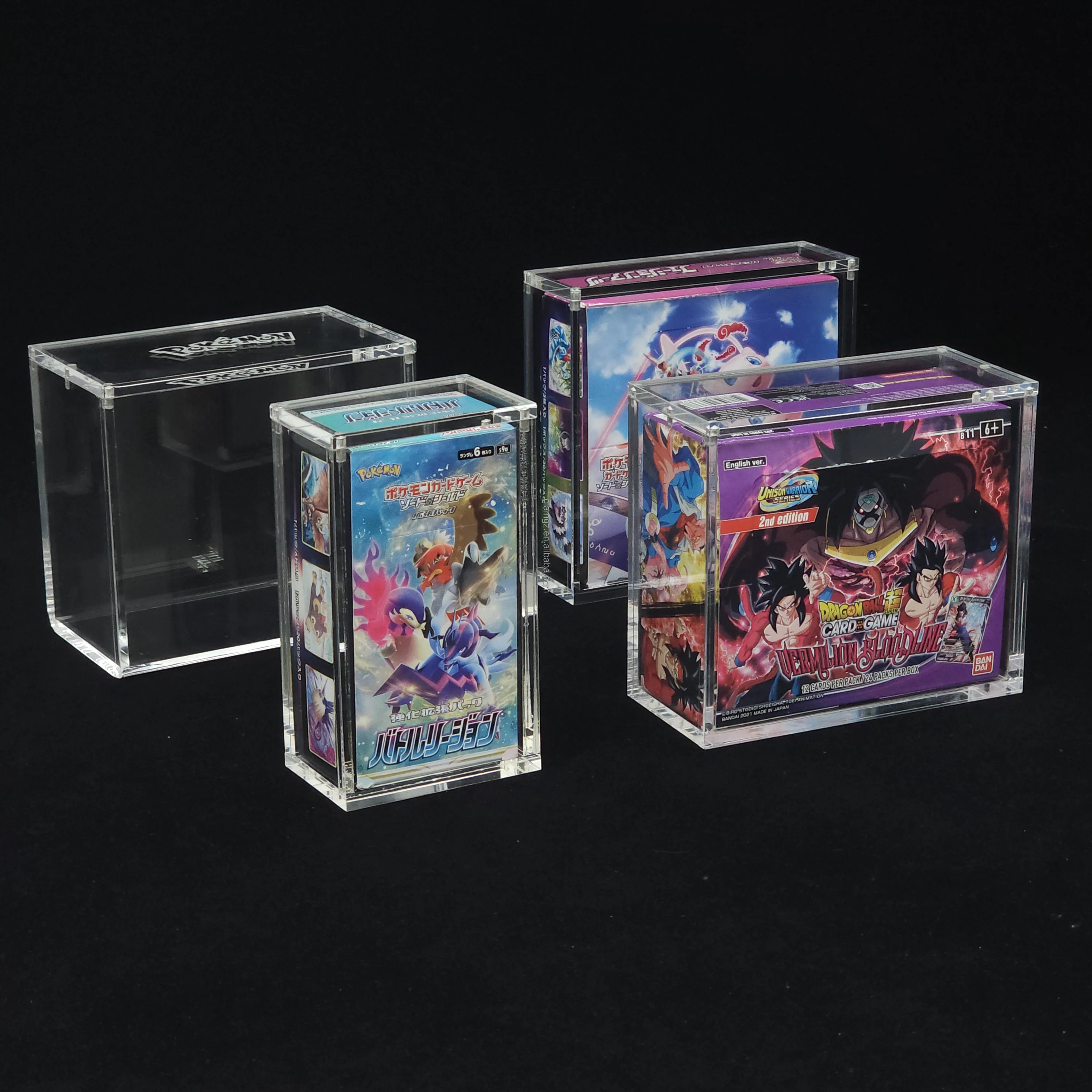 Transparent Acrylic Pokemon Etb Box Protector Elite Trainer Case Protector Display with Strong Magnet Top Lid