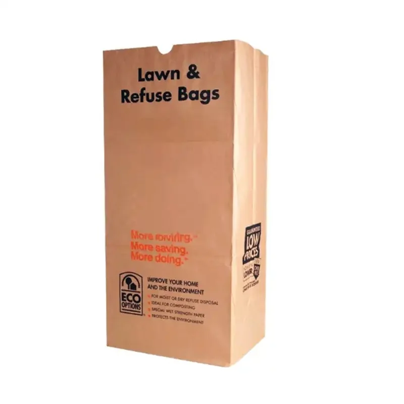 Heavy Duty Large Trash Paper Bag Tear Resistant Yard Waste Bags Eco