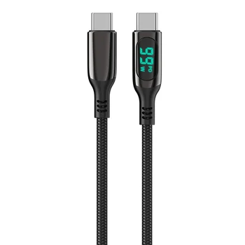 LKL 100W Fast Charging Cable USB C to USB C Cable with Digital Display High Quality and Low Price Custom Braided Cables