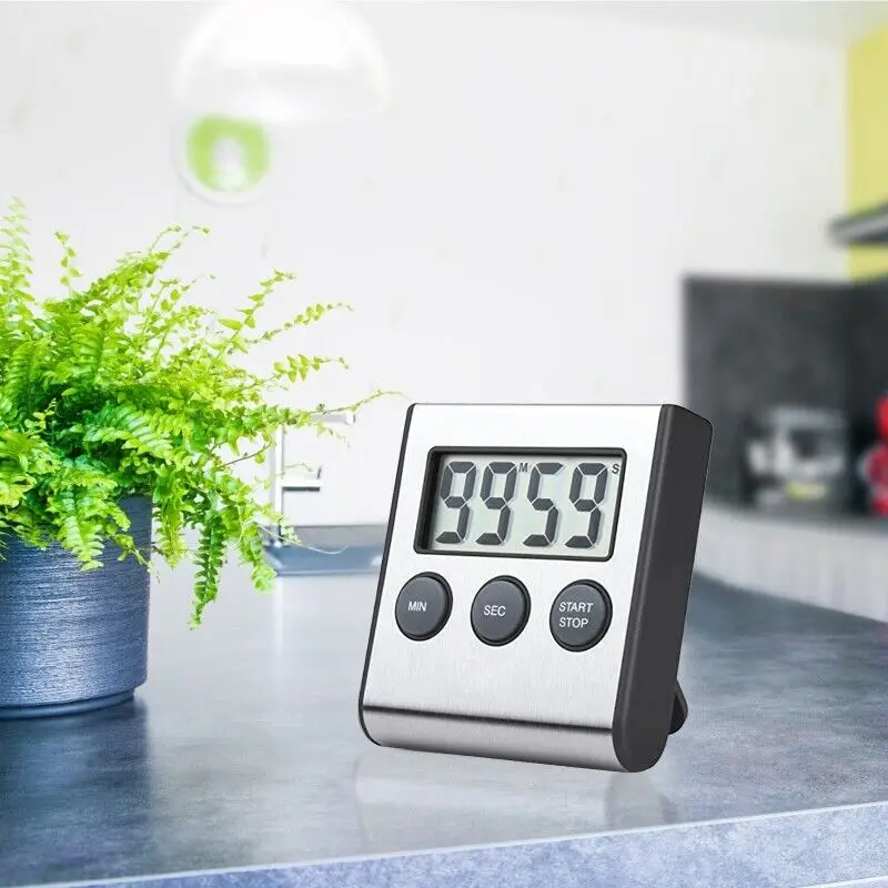 Eco-Friendly Kitchen Appliance Kitchen Timer Digital Stainless Steel Mini Kitchen Timer