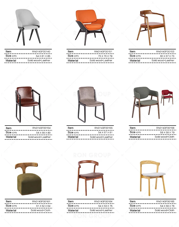 Hot Sale Modern Simple Style Restaurant Furniture Ash Solid Wood Frame Restaurant Chairs Wooden Chair Dining Chairs