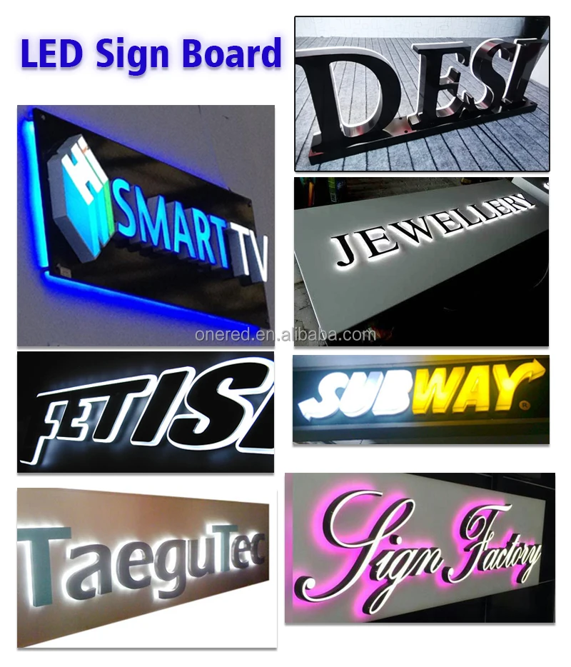 Custom Outdoor Backlit Storefront Led Illuminated Sign Store Lights