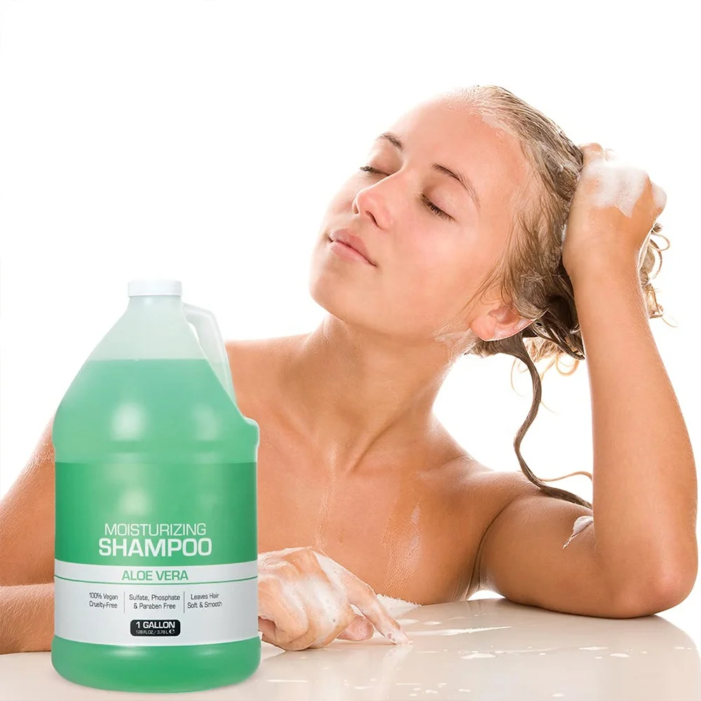OEM Custom Gallon Shampoo and Conditioner Set for Dry Hair, 100% Vegan Natural Plant Ingredients Aloe Vera Scent