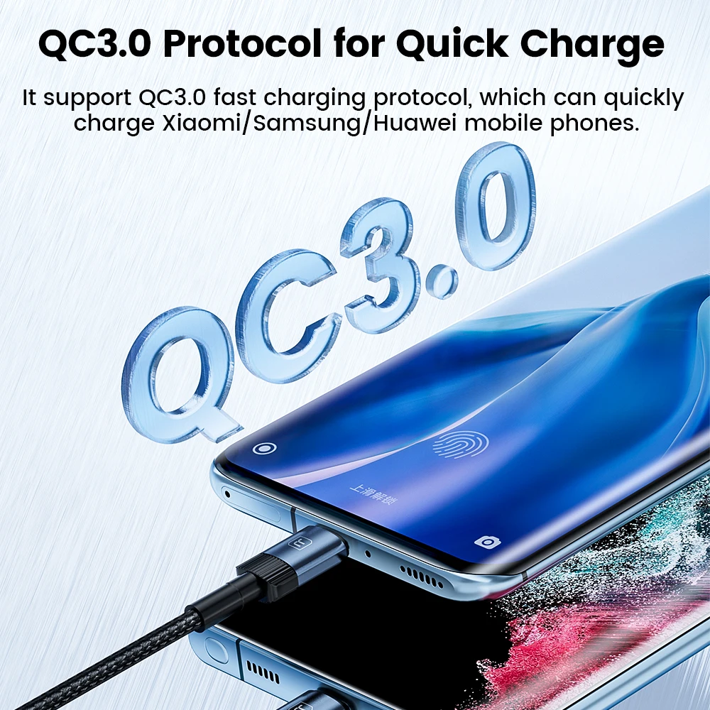 Toocki Usb C Data Cable Wire Roll 4 Core Usb Type C Cable 3a Fast