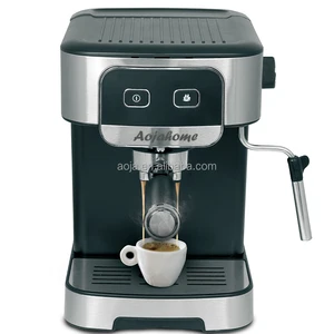 Home Use Fully Semi-Automatic Small Size Espresso Machine Mechanical Pressure Gauge Frothing SteamPortable 20 Bar