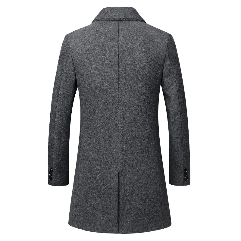 Winter Wool Jacket Men's High-quality Wool Coat Casual Slim Collar Wool ...