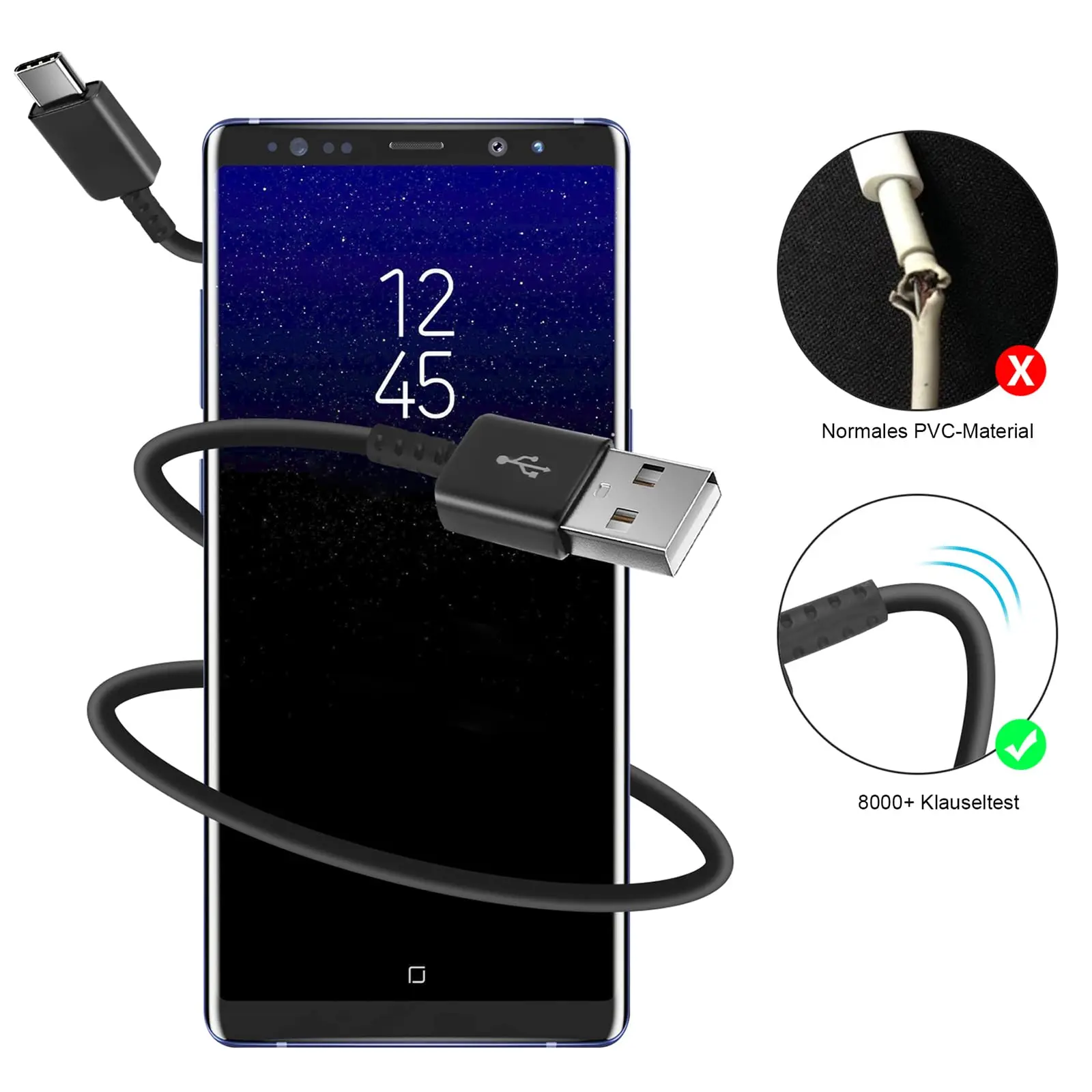 Fast Charging Cable Samsung Note Data Cable Original Samsung Fast Charging  Type C Cable For Note S8 S8+