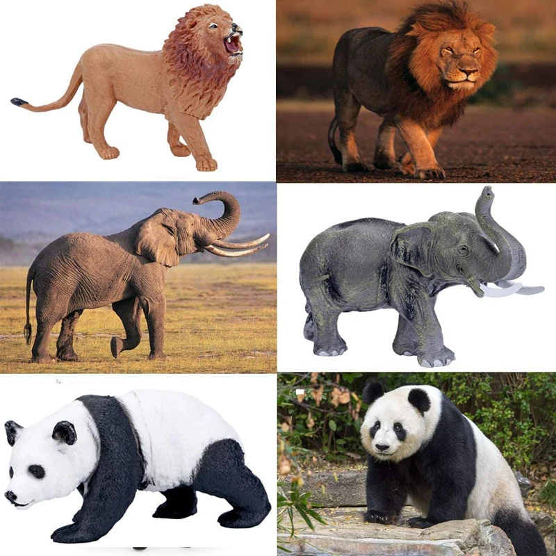 Jouet Animal réaliste, Simulation d'animaux de la Jungle Africaine Grande Figurine de Gnou pour Cadeau de Collection décorative | BE