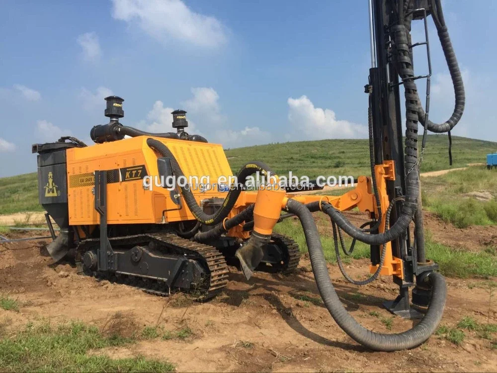 Kt7 Monolithic Hard Rock Drilling Machine With Compressor /air Compressor Drill Rig For Stone