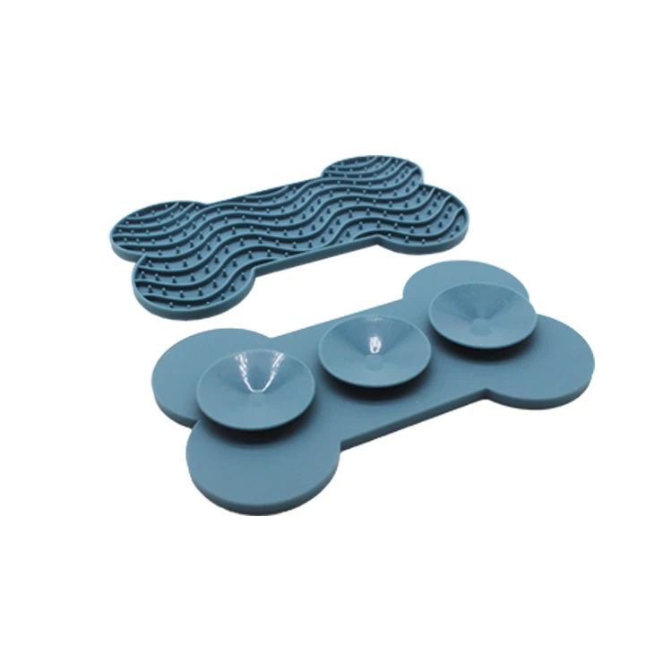 Dog Lick Mats Dogs Pets Licking Mat Dog Bone Shape Pet Dog Lick Pad Pet