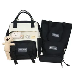 New 4pcs/set Mommy Diaper Bag Outdoor Baby Portable Diaper Backpack