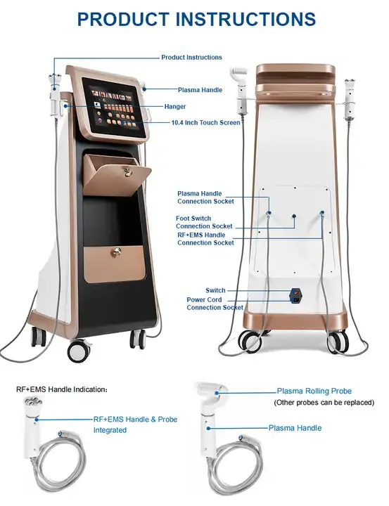 Plasma Jet Lift Pen Plasma Machine Beauty Eye Lift Acne Treatment Facial Skin Rejuvenation 3 in 1 Fractional Plasma