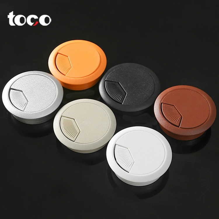 Toco OEM Desktop Plug Wire Cover Cable Hole Cord Computer Desk Wire Grommet 60mm 1 Inch Plastic Desk Grommet Modern