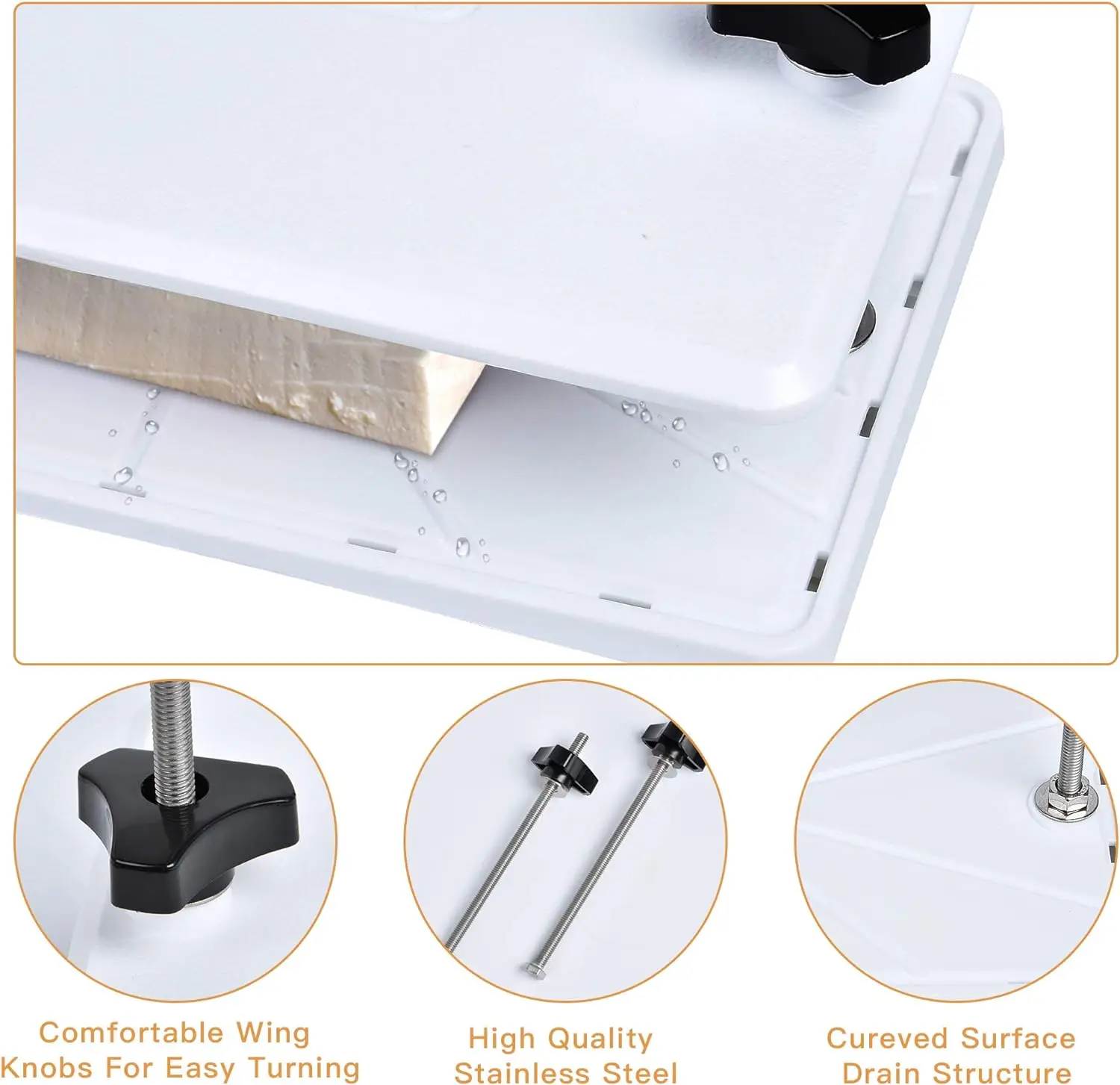 Пресс для тофу-легко удаляет воду из тофу лучшего вкуса изогнутые пластины премиум-класса легкого прессования