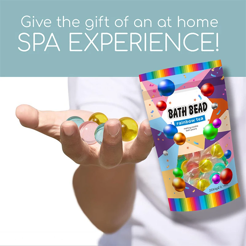 Собственная торговая марка, оптовая продажа, OEM, красочные ароматические расслабляющие пузырьки для ванной, жемчужные бусины, масла для детской ванны