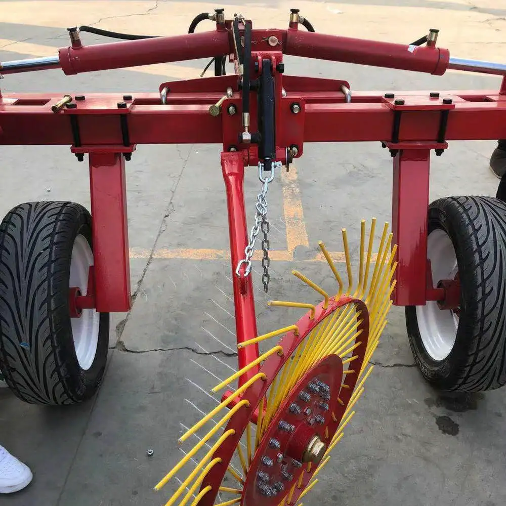High Efficiency Tractor Pulling Power Wheel Lawn Rake Wheel Rake hay Rake