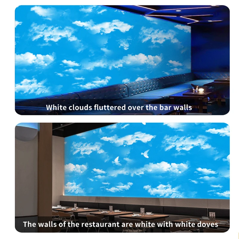 Blue sky white cloud advertising projection light