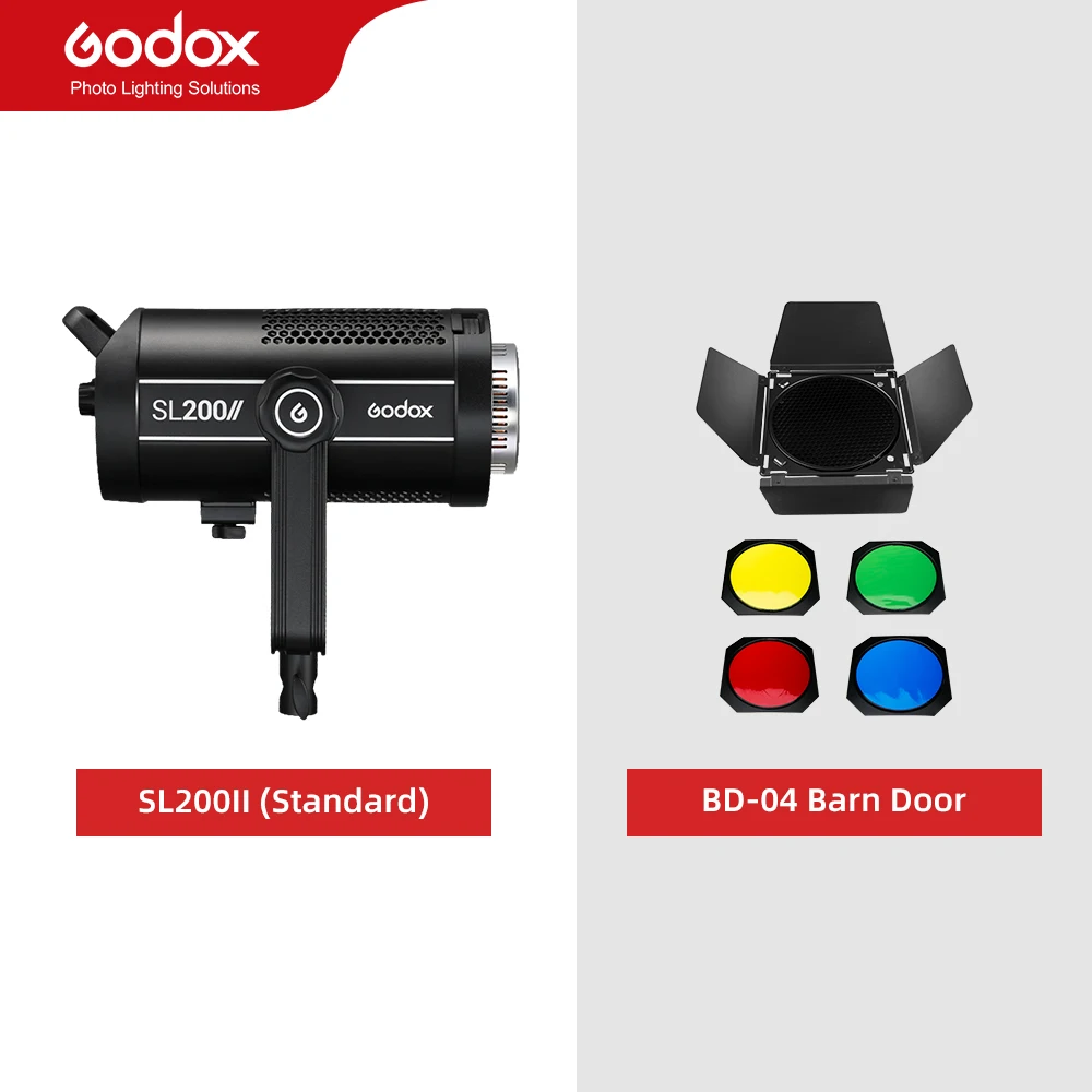 Godox SL200II SL-200W IILEDビデオライト200WBowensマウントデイ