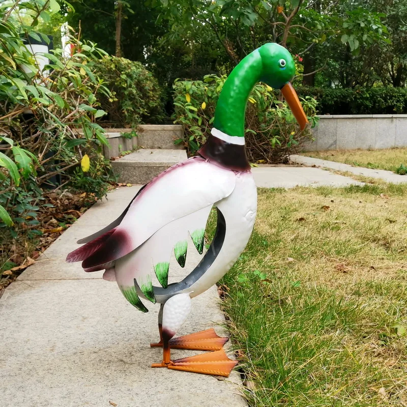 Outdoor Decoration Metal Duck Cast Iron Garden Statues