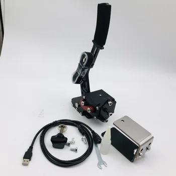 HondoKet Nieuwe USB-handrem Halle Hat contactloze inductie handrem voor voor SIM race games G25/27/29 T500 met schroeven blauw