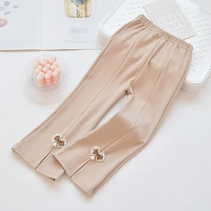 Casual Girls Bottom Pants New Spring and Autumn Children's Baby Slim Long Pants Girls Stylish Outwear Cute Bottoming Pants
